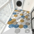 thumbnail image 6 of 10 Sheet Hexagon Peel and Stick Backsplash Self Adhesive Marble Moroccan Wall Tiles Waterproof PVC Backsplash Tile Peel and Stick for Kitchen Bathroom Fireplace Laundry Room 4"x8", 6 of 7