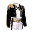 thumbnail image 5 of Popular Singer Group Cosplay Costume, Pop Star Printed Black Outfit with 2 Waist Accessories, Halloween Costumes Outfit, for Halloween Cosplay Party, 5 of 8