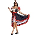 thumbnail image 4 of Kid Adult Queen Of Hearts Alice In Wonderland Costume Poker Queen Cosplay Halloween Masquerade Costumes Sexy Dress With Headwear G, 4 of 5