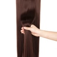 thumbnail image 4 of SHCKE Clip in Hair Extensions Dark Auburn 8Pcs Set Clip-in Hair Extensions 26 Inch Long Straight Hair Extensions Double Weft Synthetic Hairpiece for Women, 4 of 6