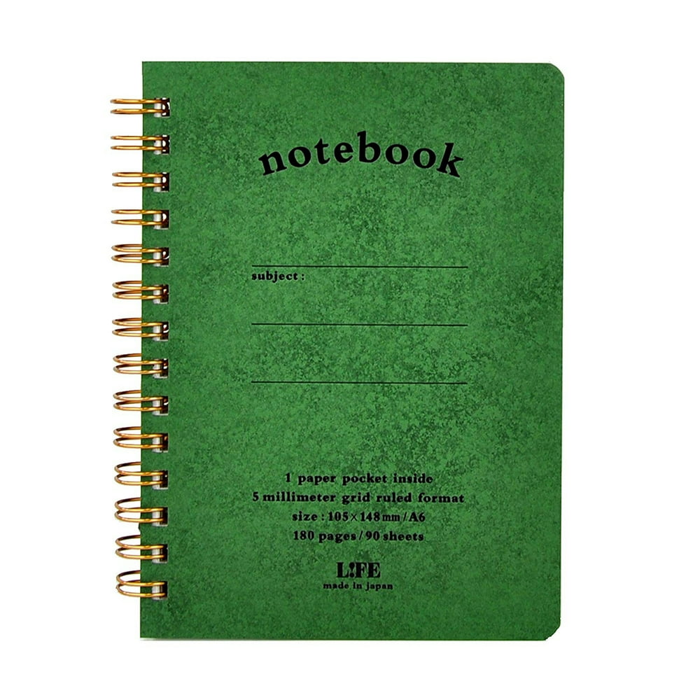 Life Pocket Notes Spiral Bound Notebooks 4 in x 6 in. (Green
