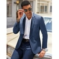thumbnail image 4 of COOFANDY Men Linen Cotton Sport Coats Casual Blazer Dress Formal Jacket Lightweight Blazer Slim Fit Suit Jacket, 4 of 10