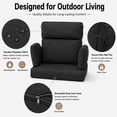 thumbnail image 5 of DTTRA High Back Patio Chair Cushion Set with 2 Arm Pillows, 48 x 24 x 4 in, Black, 5 of 7