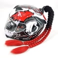 thumbnail image 4 of Recién llegado, casco trenzado para motocicleta, casco para mujer, trenzas de 24 pulgadas con ventosa giratoria, coletas dobles, trenzas para casco, 4 of 5