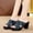 Blue, variant on BONIXOOM Black Sandals Women Clearance Fall Slip-On Chunky Casual Fashion Womens Shoes Black Size 6