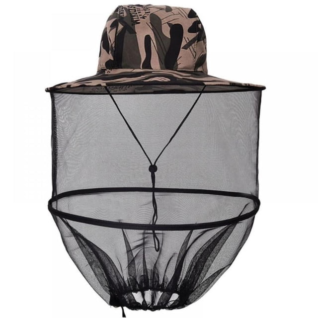 MesaSe Mosquito Head Net Hat Safari Hat Sun Hat with Hidden Net from Insects UPF 50+ Fishing Caps