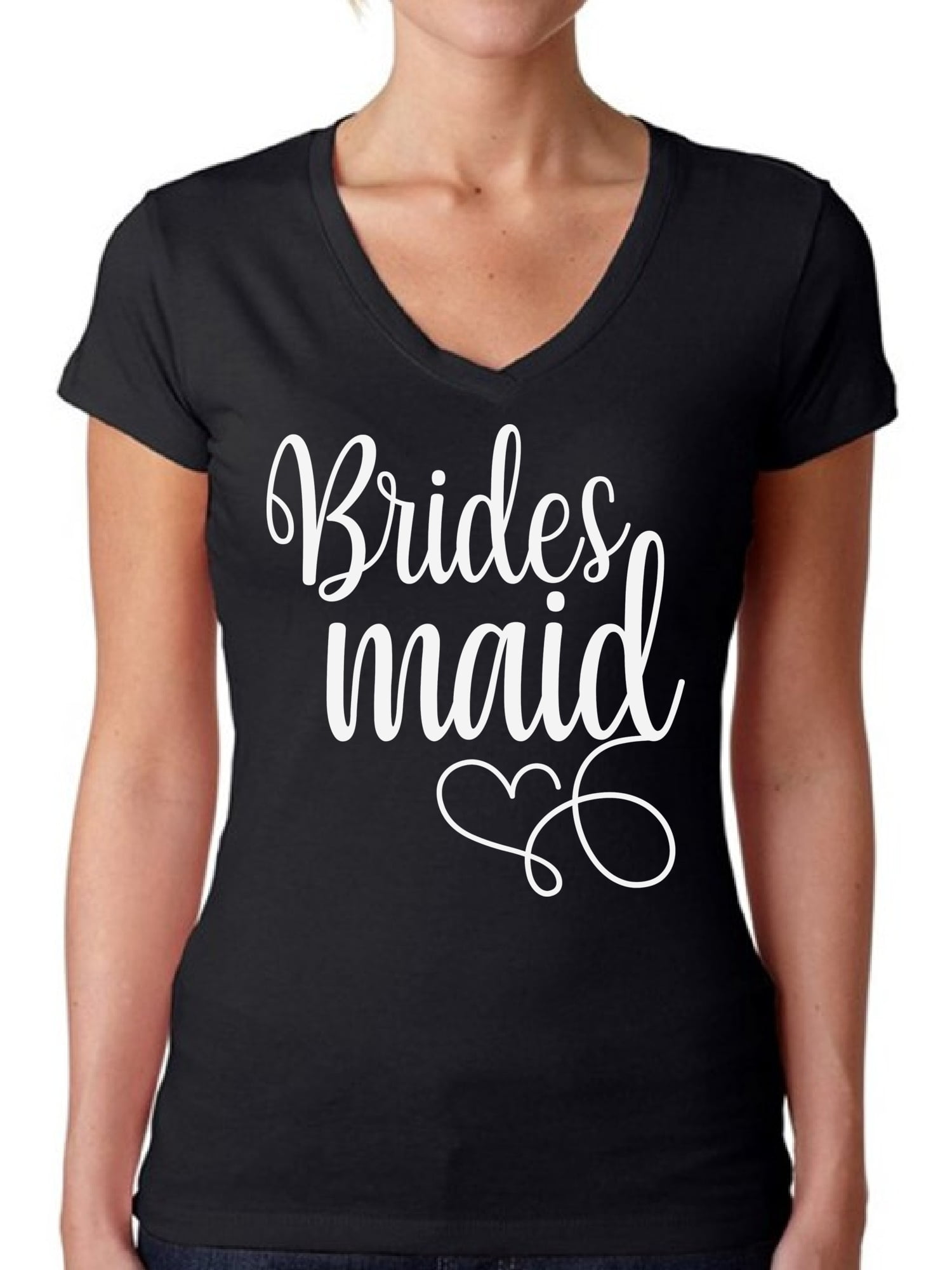 Women's V Neck T Shirt Maid of Honor Getting Ready Tshirt Wedding Day Shirt Bridal Party Gift Bride Bacehlorette Party Shirts