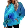 thumbnail image 3 of HAJWOH Oversized Hoodies For Women Tie Dye Gradient Sweatshirts Baggy Drawstring Hooded Pullover Fall Casual Tops With Pocket, 3 of 6