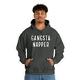 thumbnail image 6 of Gangsta Napper Funny Adult Unisex Pullover Sweatshirt Hoodie Sayings Gift Woman. Dark Heather Grey, 6 of 6