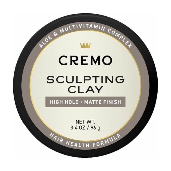 Cremo Hair Sculpting Clay, High Hold, Matte Shine, 3.4 oz