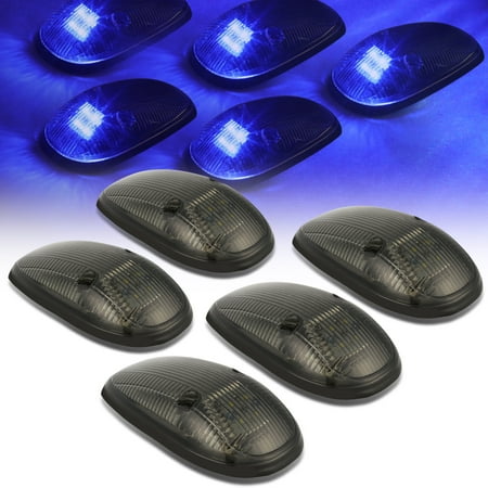 For 1999 To 2001 Dodge Ram 1500 2500 3500 Be 5 X Led Cab Roof Top For 1999 To 2001 Dodge Ram 1500 2500 3500 Be 5 X Led Cab Roof Top Lights Smoked Housing Blue 00