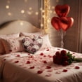 thumbnail image 7 of Heart Shaped Floral Throw Pillow for Romantic Home Decor, Soft Fabric Cushion for Couch, Bed, Valentine's Day Gift D, 7 of 7