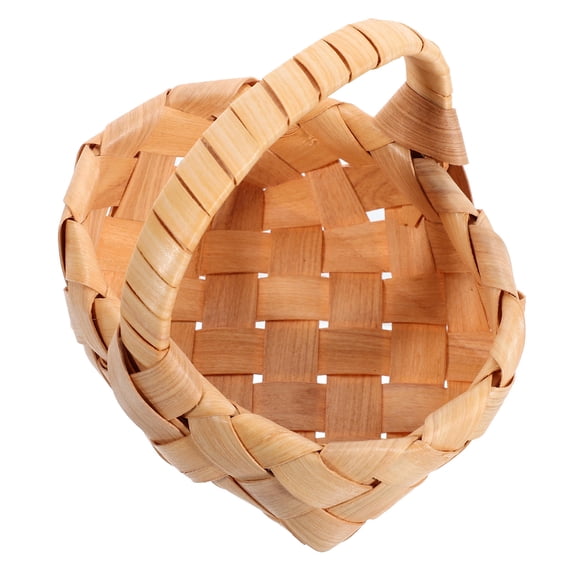 FOMIYES 1 Pc Little Woven Basket Light Brown Synthetic Material Storage for Families