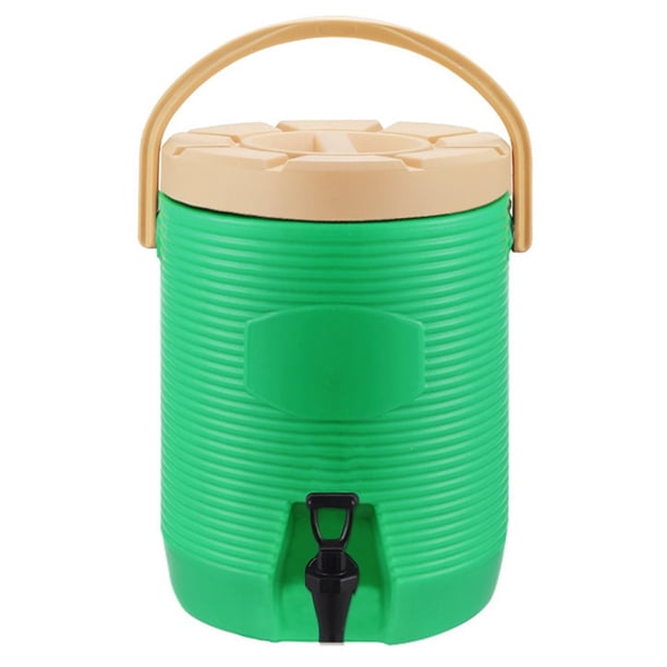 Dispensador de bebidas aislado de 3,43 gal, dispensador de hielo y bebidas calientes con interior de acero inoxidable 304