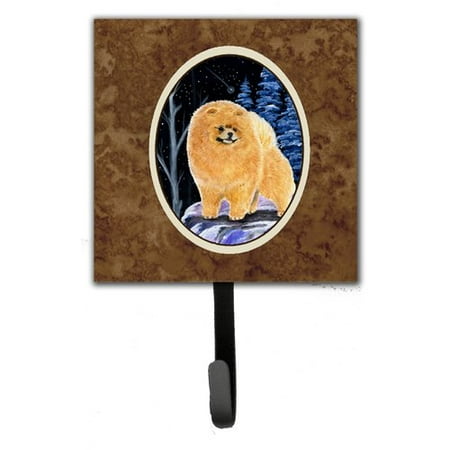 Caroline's Treasures Starry Night Pomeranian Leash Holder and Wall Hook