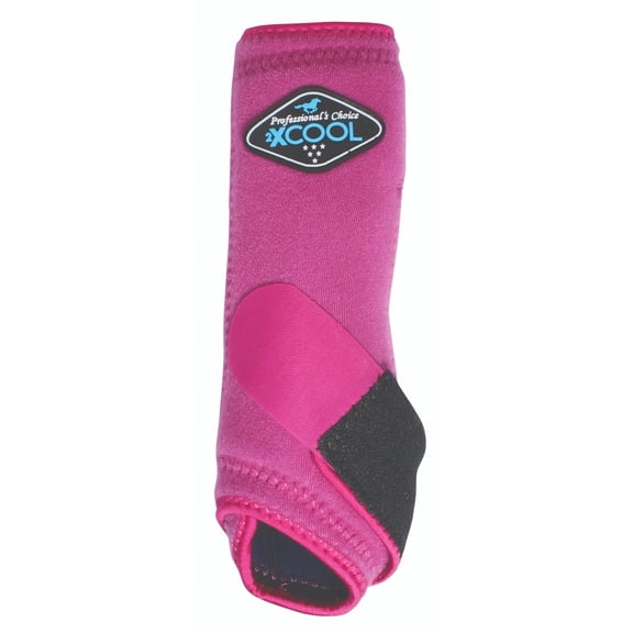 Professional's Choice 2XCOOL Sports Medicine Horse Boots - 4-Pack Neoprene-Free with Kevlar Support & brrr° Cooling Raspberry / Large