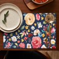 thumbnail image 5 of Pioneer Flower Floral Print Pattern Summer Placemats Table Placemats Set Of 4-Linen Kitchen Washable Placemats Table Mats 12x18 Inch Non-Slip Heat Resistant, 5 of 5