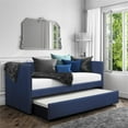 thumbnail image 2 of Lexicon Therese Upholstered Daybed with Trundle in Blue, 2 of 10