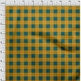 thumbnail image 3 of oneOone Viscose Jersey Dark Teal Green Fabric Gingham Check Sewing Craft Projects Fabric Prints By Yard 60 Inches Wide, 3 of 5