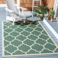 thumbnail image 2 of Safavieh Courtyard Alyssa Geometric Indoor/Outdoor Area Rug, Dark Green/Beige, 6'7" x 9'6", 2 of 9