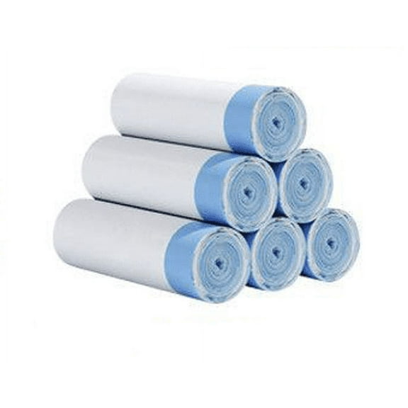 MOQIN 90 Count Cat Litter Box Liners Bags, Extra-Thick Cat Waste Bags for Self-Cleaning Cat Litter Box, Drawstring Cat Litter Liner Box Self Cleaning Trash Bags| Waste Bags