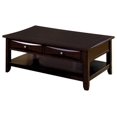 thumbnail image 2 of 2-Drawer Square Cocktail Coffee Table, Espresso, 2 of 2