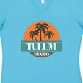 thumbnail image 4 of Inktastic Tulum Mexico Vacation Gift Women's V-Neck T-Shirt, 4 of 5