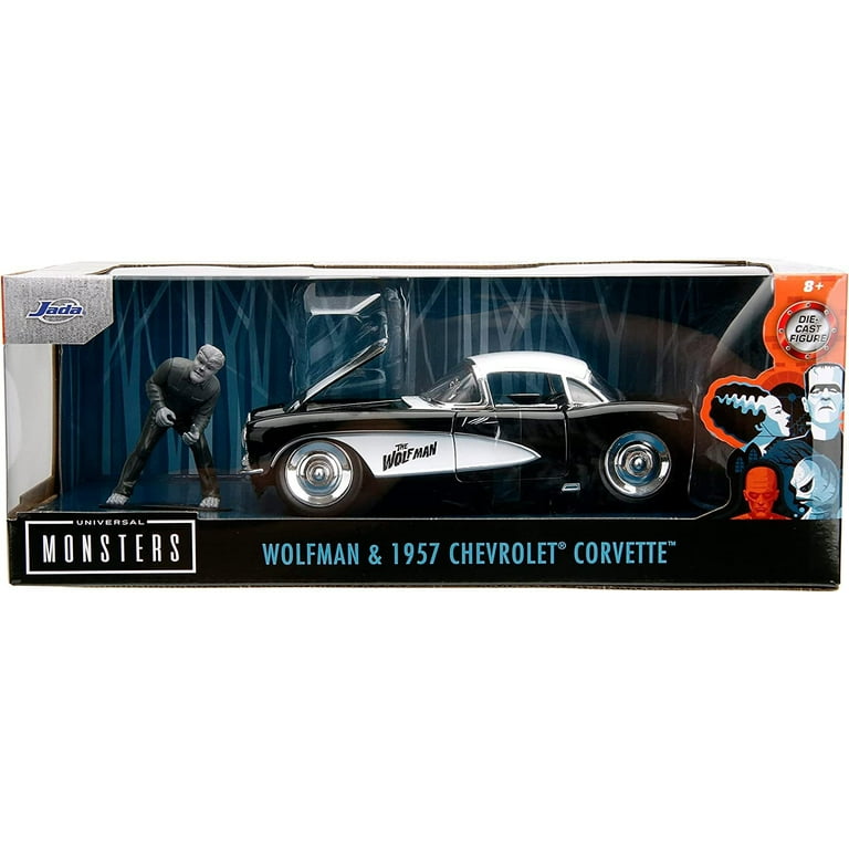 Jada 1:24 - 1957 Chevy Corvette & Wolfman Figure, Universal