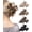 4.1" Black+Leopard(Glossy surface), variant on 4 Pack Cute Bow Claw Clip for Women, Nonslip Large Matte Strong Hold Bows Hair Clips for Thin and Thick Hair | Chic Hair Styling Accessories