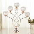 thumbnail image 1 of Wedding Crystal Candlesticks Holder 5 Arm Gold Candle Holder Candelabra Stand, 1 of 11