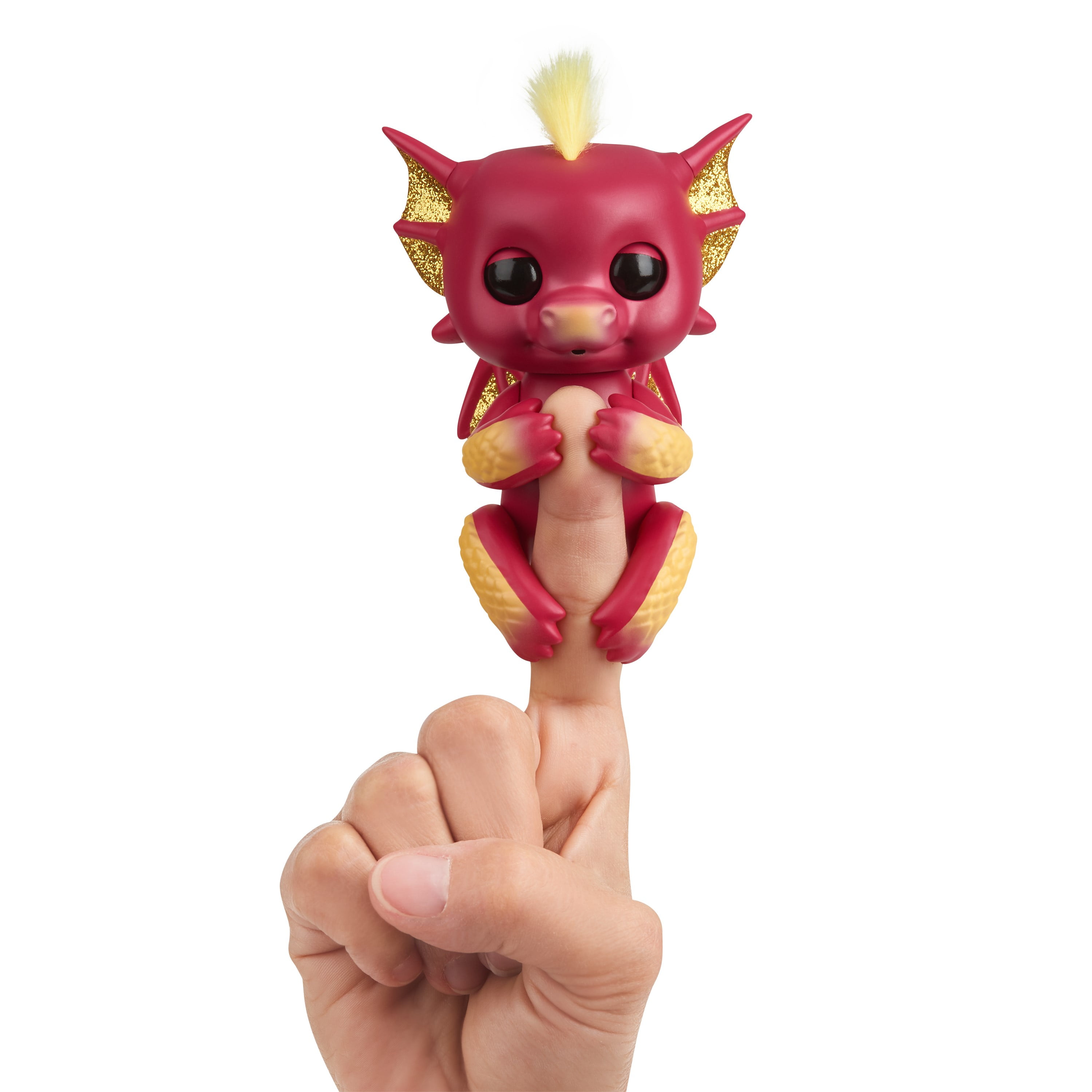 Red with Gold Interactive Baby Dragon Fingerlings Ruby 