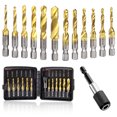 thumbnail image 2 of yeacher 13-Piece Multi-Functional Drill and Tap Bit Set with Titanium Coating (SAE & Metric Sizes) for Metal, Plastic, and More – Includes Quick-Change Adapter & Storage Case, 2 of 6