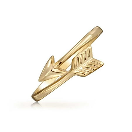 Minimalist Simple Midi Knuckle Thin 1MM Band Stackable Cupids Arrow Ring For Teen 14K Gold Plated 925 Sterling Silver