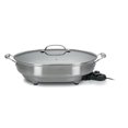 thumbnail image 1 of Cuisinart CSK-150 Poêle Électrique Ovale de 1500 Watts - Antiadhésive, Acier Inoxydable Brossé, 1 of 5