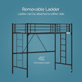 thumbnail image 6 of Zimtown Upgrated Twin Loft Bed with Ladder Metal Bunk Bed with Flat Step Ladder, Black, 6 of 10