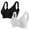 Black+White Bell, variant on Aofany 2-Pack Lift Support Bras Wire-Free Push Up for Women Seamless Comfort Full Coverage Everyday Underwear Bras, M-5XL