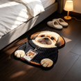 thumbnail image 5 of Yhmxh Cute Cartoon Dog Bath Mat, Funny Soft Plush Bathroom Rugs Decor for Dog Lovers, 23.62" x 15.75" Absorbent Non Slip Bath Rug Washable Floor Mat for Bathroom Tub, Kitchen, Bedroom, 5 of 6