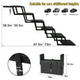 thumbnail image 3 of Extra Wide Dog Stairs for Car - Foldable Dog Ramps for Large Dogs with Non Slip Surface, Portable Dog Steps for Cars and SUV, Truck, Support Up to 250 Lbs, Black, 6 Steps, 3 of 7