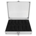 thumbnail image 2 of Aluminum Rectangle Jewellery Display Storage, Removable Watch Pillows Transparent Glass Aluminum Watch Display Case  for Fathers Day, 2 of 7