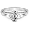 thumbnail image 3 of 2 Carat IGI Certified Oval Shape Lab Grown Diamond Engagement Ring | 14K White Gold | Madison Three Stone Side Baguette Diamond Lab Diamond Ring | FG-VS1-VS2 Quality Friendly Diamonds, 3 of 4