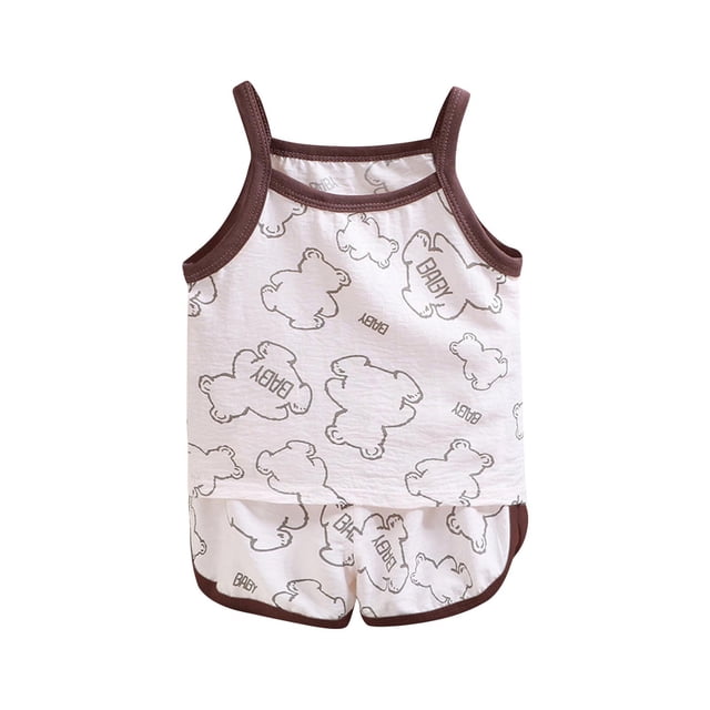 Odeerbi 0-10 Años Niño Niña Conjunto de Verano Con Camisola de Algodón Con Estampado Floral Conjunto de Dos Piezas Con Pantalones Cortos Y Cintura Elástica