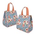 thumbnail image 2 of Pioneer Flower Floral Print Pattern Insulated Lunch Bag for Women & Adults,Large Portable Soft Cooler Lunch Bag,Thermal Food Storage Tote with Pearl Cotton,8.66L,8.75x5.75x9.5 Inch, 2 of 6