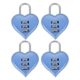 thumbnail image 1 of Uxcell Combination Locks, Heart Shape Password Padlock for Jewelry Storage Box Light Blue, 1 of 7