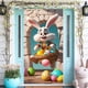 thumbnail image 4 of Decoraciones de Pascua, adornos de Pascua, regalos de Pascua, cubierta de puerta de Pascua, festival, fiesta, cortinas de puerta para interior y exterior, banderas de tela colgantes, cubierta de puert, 4 of 6