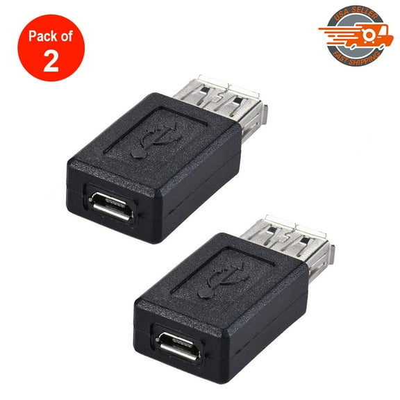 AMZER High Quality USB 2.0 AF to Micro USB Female Adapter - Black