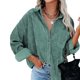 thumbnail image 4 of Chaqueta De Blusas De Gran Tamaño, Estilo De Gran Tamaño Con Puños Abotonados, Camisa Con Botones, Suave Y Cómoda Para Primavera, Otoño, Principios De Invierno ANGGREK Otros, 4 of 5