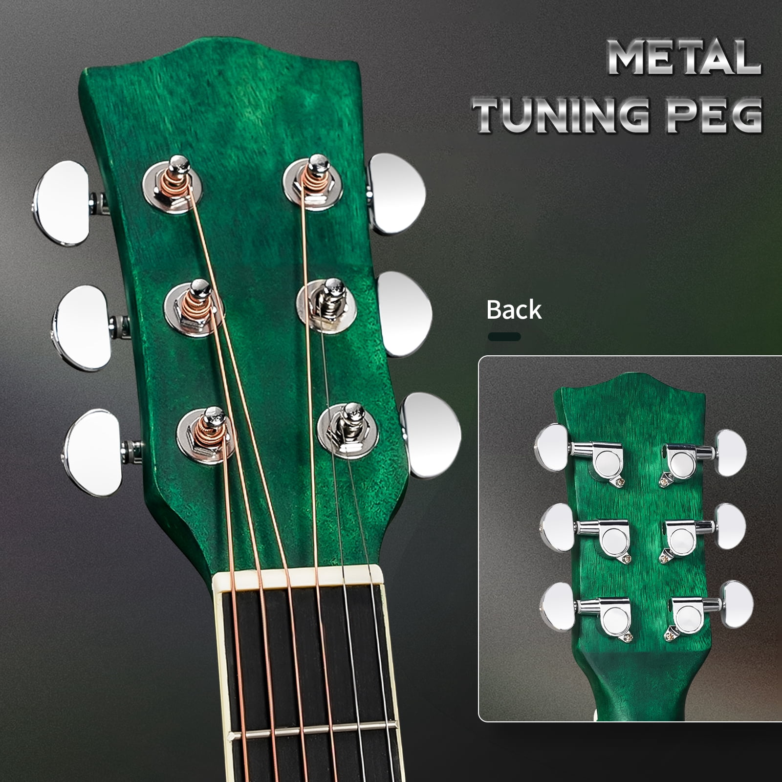 Ktaxon 41-Inch Full-Size Acoustic Electric Guitar with 10W Amp Bag Tuner and other Accessories Green