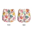 thumbnail image 6 of Uemuo Butterflies and Roses Pattern Women's Athletic Shorts High Waisted Running Shorts with Liner Pockets Gym Elastic Workout Shorts-Large, 6 of 9