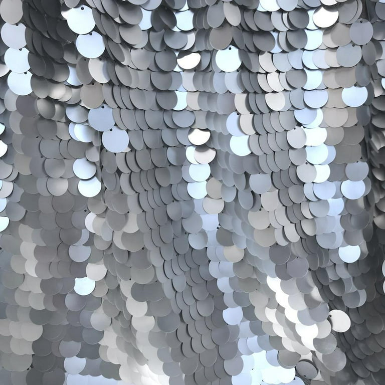 Large Silver Sequin Mesh