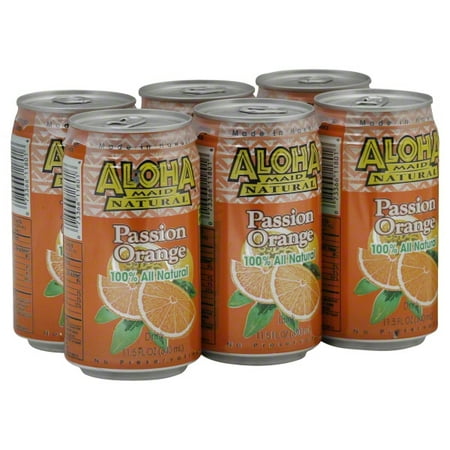 Aloha Maid Passion Orange Juice, 11.5 Fl. Oz., 6 (Best Store Bought Juice For Juice Fast)